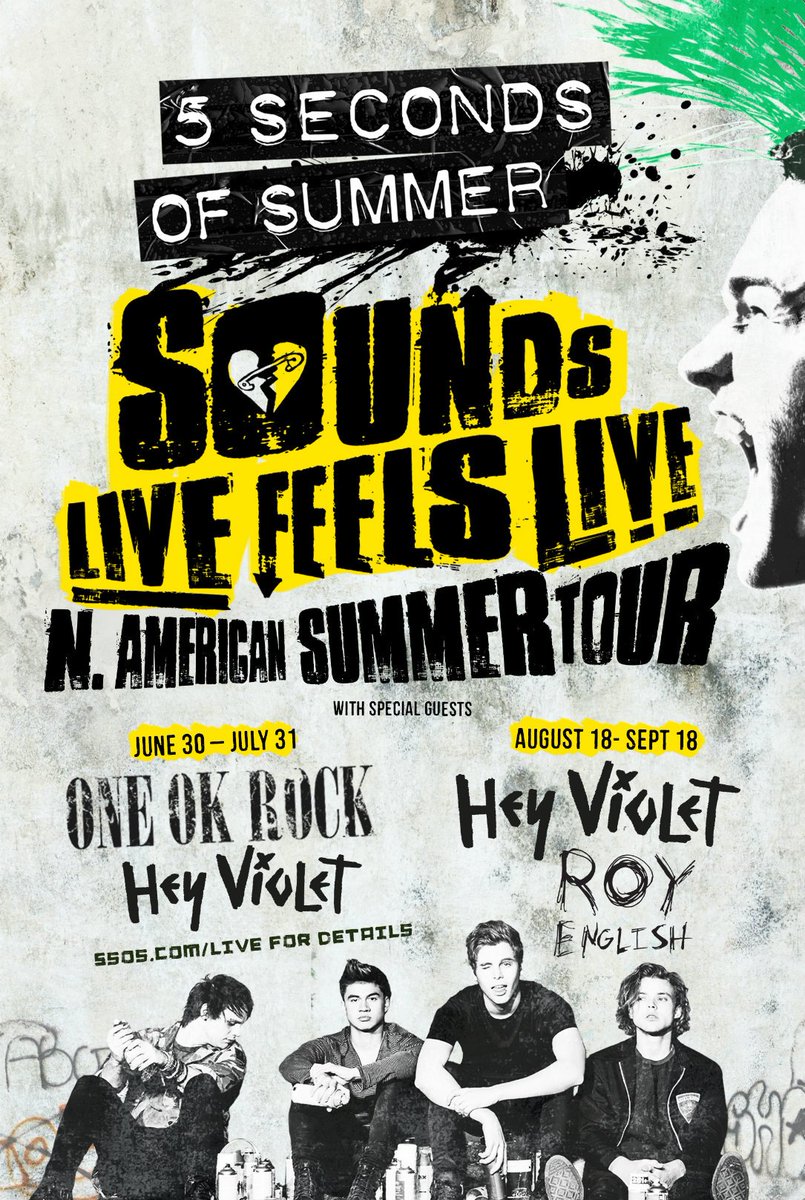 HiOrHeyRecords's tweet photo. .@5SOS + @HEYVIOLET. #SLFL N. AMERICA. BRING IT ON. 🤘🏻 https://t.co/umcAOwCiXR https://t.co/FnFHNrNtRa