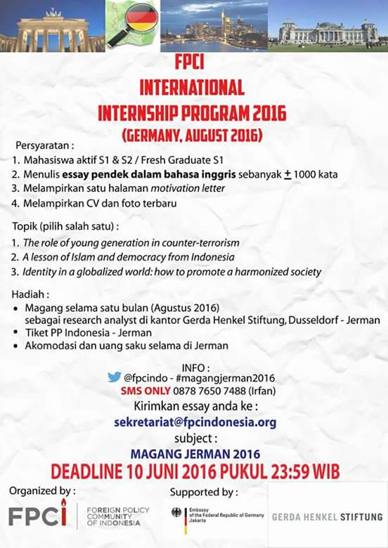 Yang berninat magang di Jerman.
<a href="/infoUINmaliki/">UIN Maliki Malang</a> <a href="/Simfonifmmalang/">RADIO SIMFONI 107.7 FM</a> <a href="/humaniora_uin/">Humaniora UIN Malang</a> <a href="/DEMA_Humaniora/">DEMA-F HUMANIORA UIN</a> <a href="/Dema_UINMalang/">DEMA UIN Malang</a>