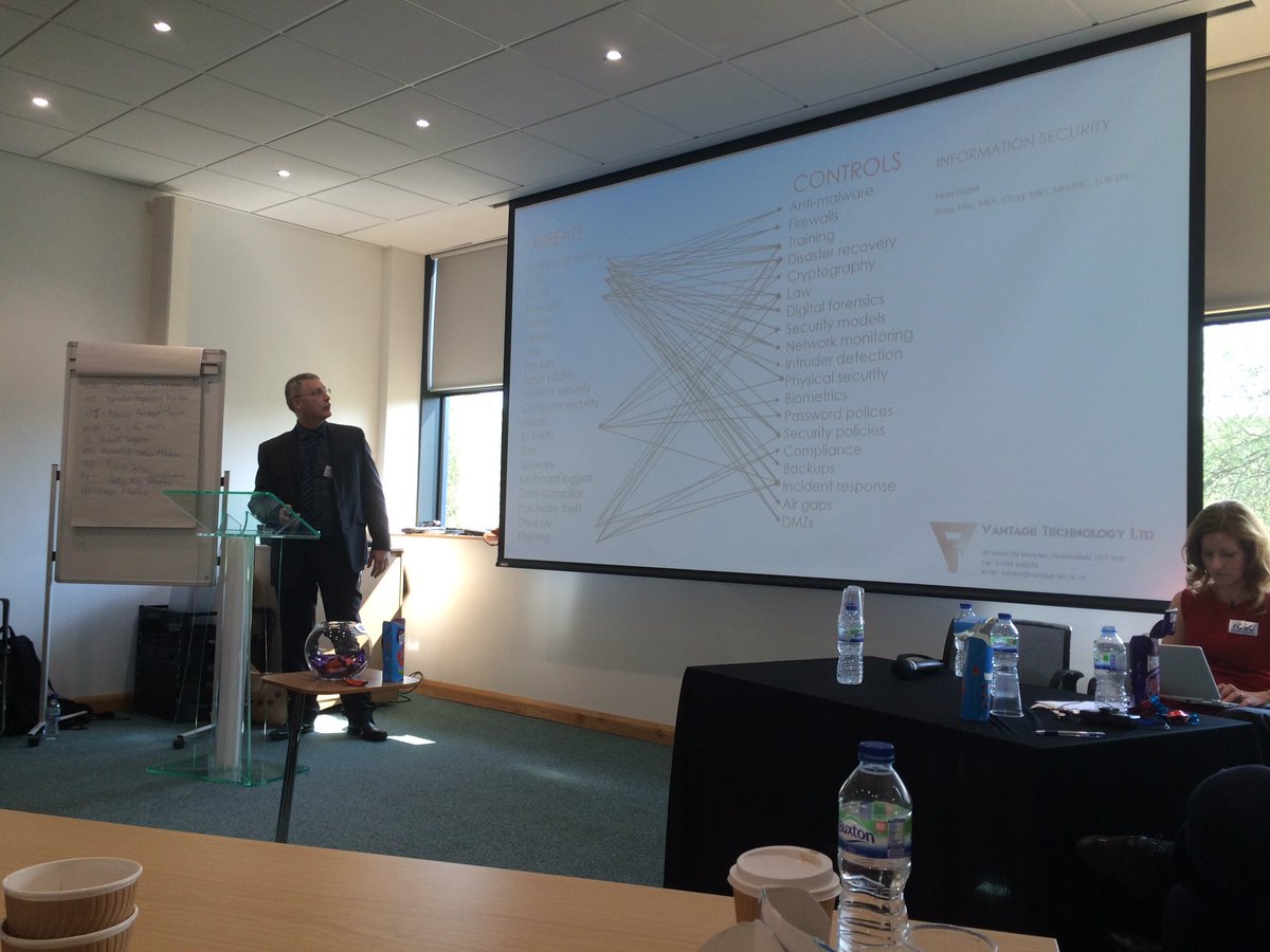 Peter talking about ISMS, that's another chocolate in the bowl. #YCSCevent