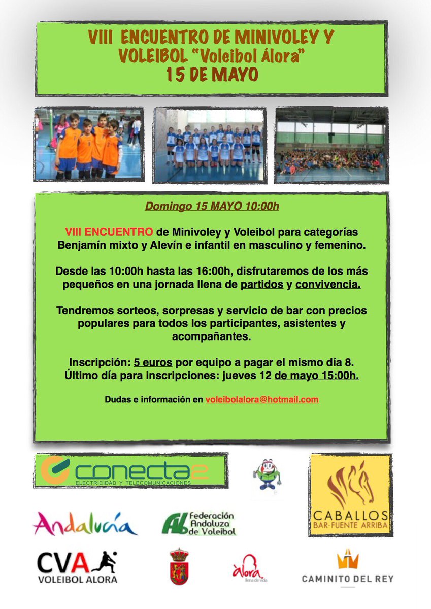 VoleibolAlora's tweet photo. Se acerca el domingo, las escuelas, otra oportunidad para disfrutar de una jornada de muuuuchos partidos. https://t.co/0hRqHfPUtN