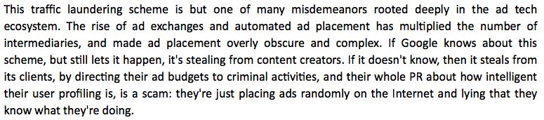 KalkisResearch's tweet photo. We'll be publishing our next piece today. Just an appetizer while we proof-read it #Google #fraud #TrafficLaundering https://t.co/YIw55zSD5I
