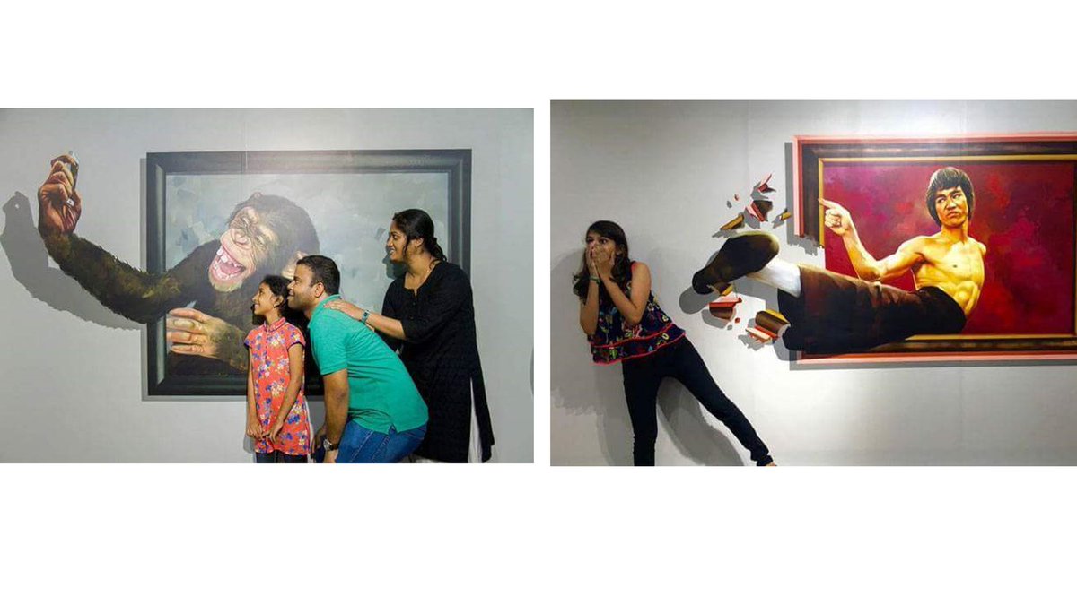 SeemaPandeyArt's tweet photo. India got its 1st 3D trick Art Museum in chennai. Technical term 4 this art form is #Tompe-l'oeil (deceive the eye) https://t.co/0hTxjFFTpV