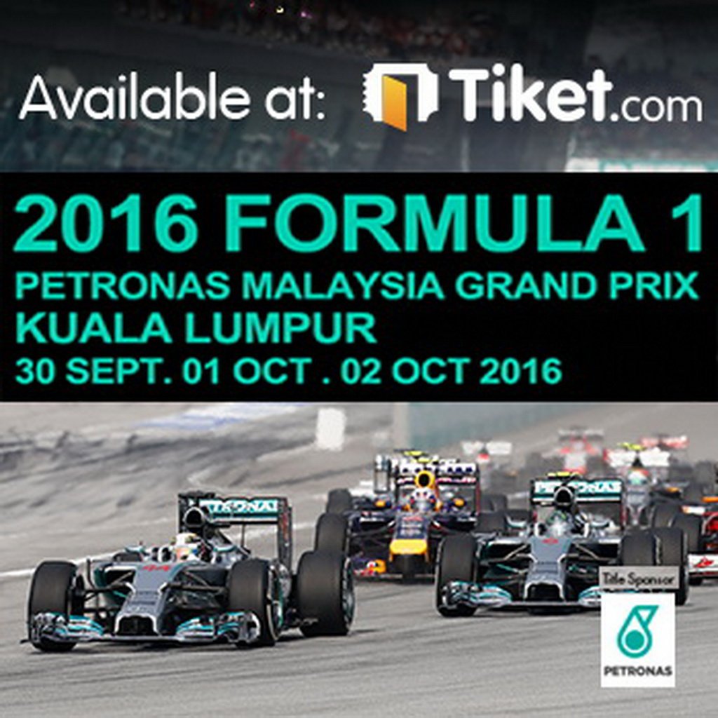 tiket's tweet photo. Datang & dukung langsung pembalap #Formula1 Jagoan Sobat Tiket berlaga di Sepang https://t.co/mxmWh8HQ4b #TixEvent https://t.co/9logAtWlKn