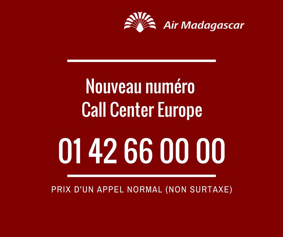 Changement d'adresse pour l'agence #AirMadagascar à Paris, nouveau numéro call center Europe.goo.gl/hflbVz