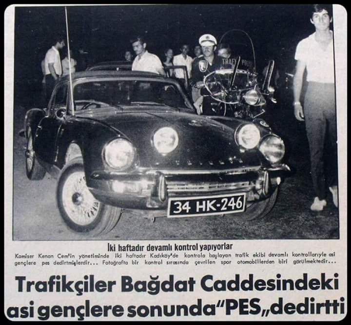 "Komiser Kenan Cem'in yönetiminde trafikçiler Bağdat Caddesi'ndeki gençlere pes dedirtti" (70'ler)