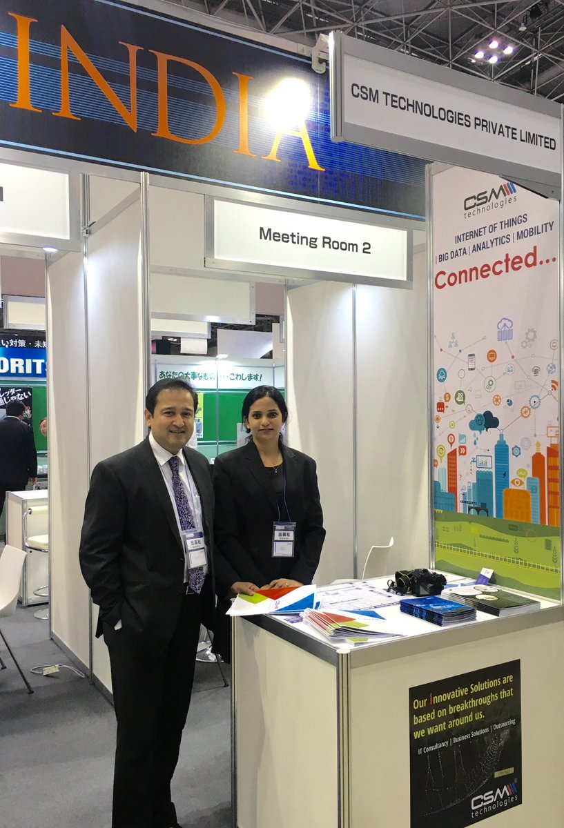 CSMTechnologies's tweet photo. Our CEO @NanuPany with #HR Head @LagnaPany at #JapanITWeek opening doors for new opportunities in #SMAC &amp; #eGov https://t.co/EZhnAmFmB5
