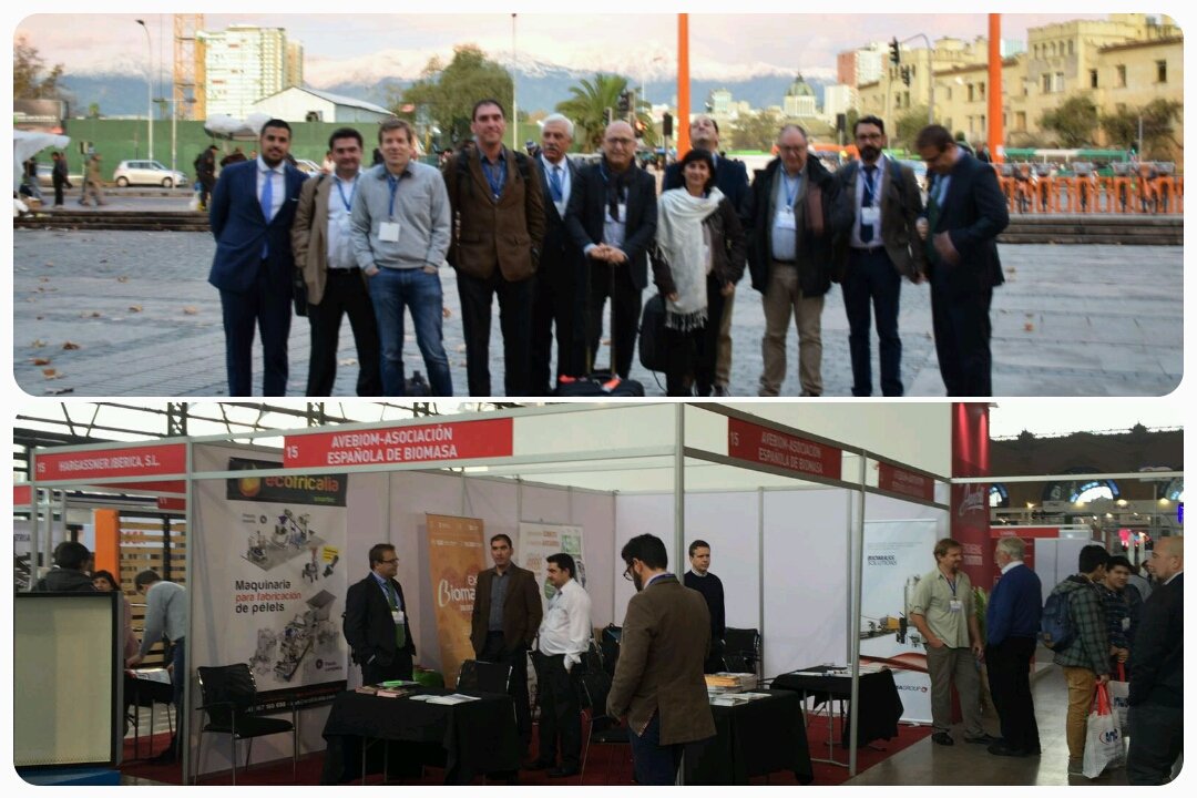 #AVEBIOMenChile Hoy segundo día de actividad en @ExpoFrioCalor y I Seminario Chileno Español de #Biomasa