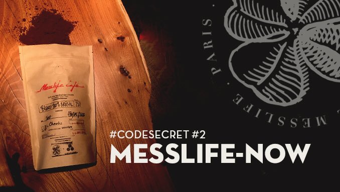 #CodeSecret #2 : MESSLIFE-NOW Un délicieux café par <a href="/COUTUME_CAFE/">COUTUME</a> / 50g Offerts &amp; livrés en 4h jusq.31mai #gratuit