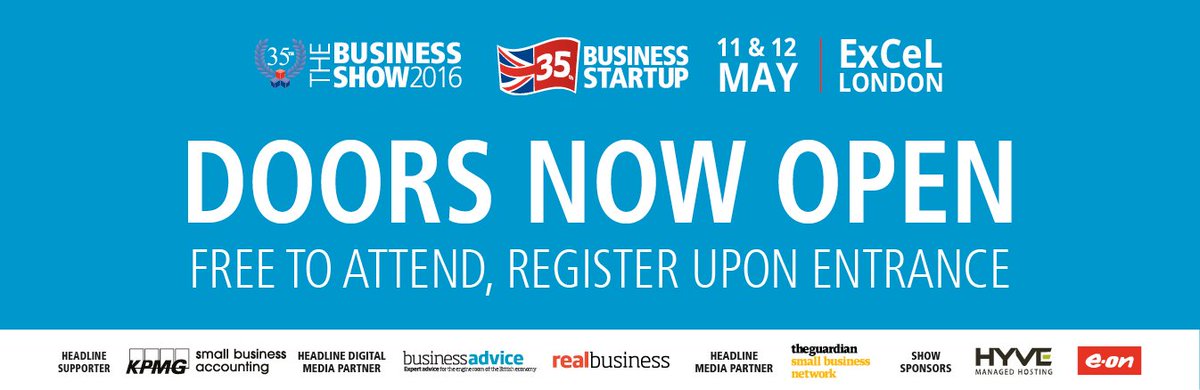 TheBusinessShow's tweet image. At 10 am today we open again for another busy day of #TBS2016
Tickets are available on the day at @ExCeLLondon