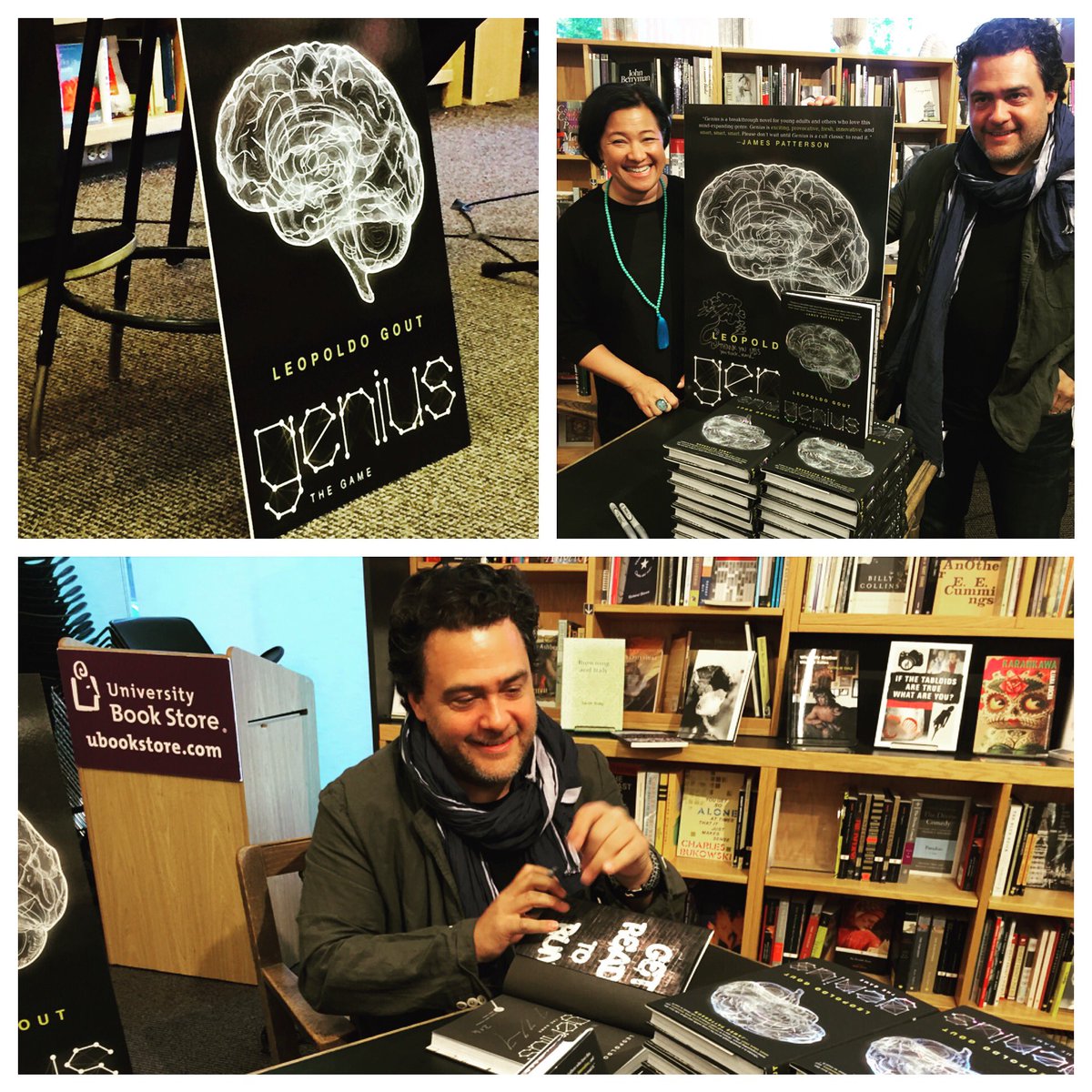 IndieFlixCEO's tweet photo. What a great night for the multi-talented @leopoldoGout author of @GENIUSthegame #geniusthegame #uwbookstore https://t.co/rDrfu15M2V