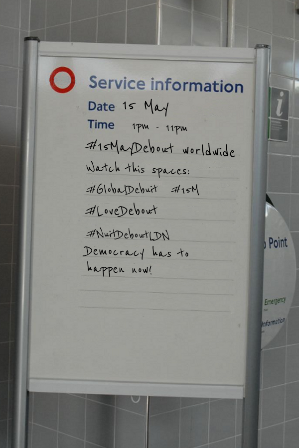 BogdanMaran's tweet photo. #15MayDebout worldwide! From 1pm in London. Watch this space: #GlobalDebout #LoveDebout @NuitDeboutLDN #15M https://t.co/kABNOQQ6rk