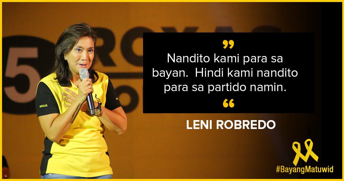 BayangMatuwid's tweet photo. Bayan bago sarili. #LabanLeni https://t.co/agA7Ork8DN