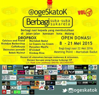 provokatormhs's tweet photo. @OgesKatok kembali! Mari bersama berbagi nasi kotak untuk orang sekitar di #ogeSkatoK Vol.4 Hari... https://t.co/JxyHO8QyrS
