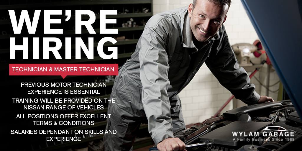WylamGarage's tweet photo. Looking for a #NorthEast #Technician job? Send your CV to our @Nissan garage at: seanconley@wylamgarage.co.uk https://t.co/i0BPLpyn0r