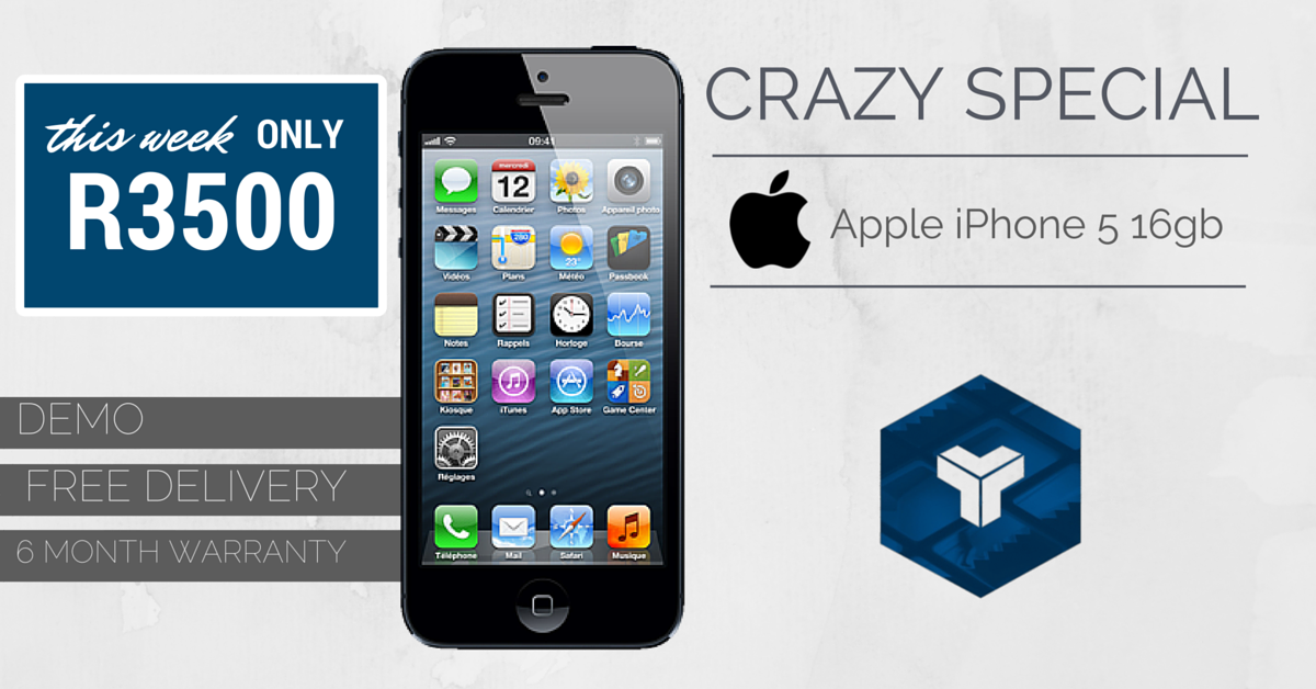 TechTrader_SA's tweet image. Apple iPhone 5 Price Drop - was R3900 / NOW R3500
1 week only - contact us!
#TechTrader #PriceDrop #AppleiPhone5