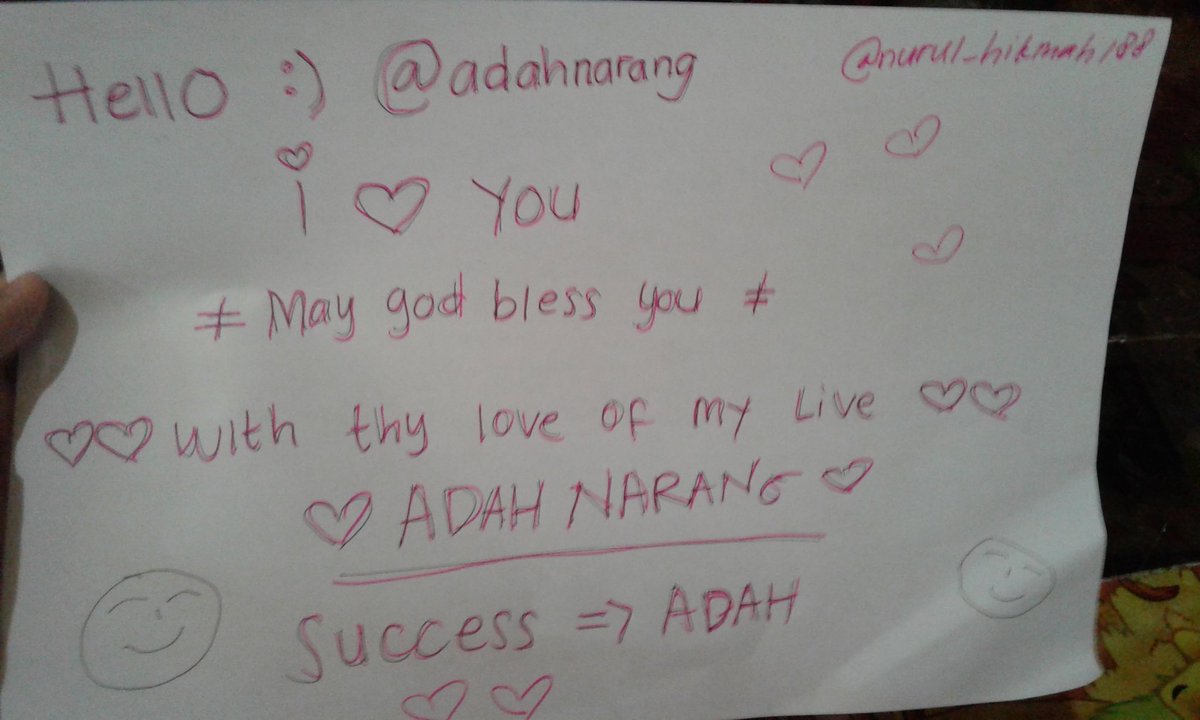 nurul_hikmah188's tweet photo. Miss you so much . Your smile is my life @AdahNarang 
Success for you #adah
Love you so much
The best for you https://t.co/kSCDXqhtB0