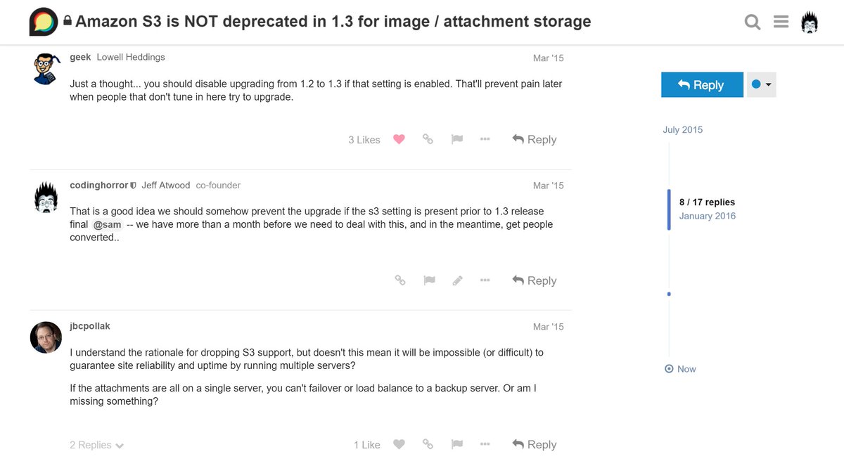 discourse's tweet photo. Coming to 1.6 beta over the next few weeks: a completely revamped right gutter topic UI https://t.co/EUwBICYLzM https://t.co/FQcK8c7De4
