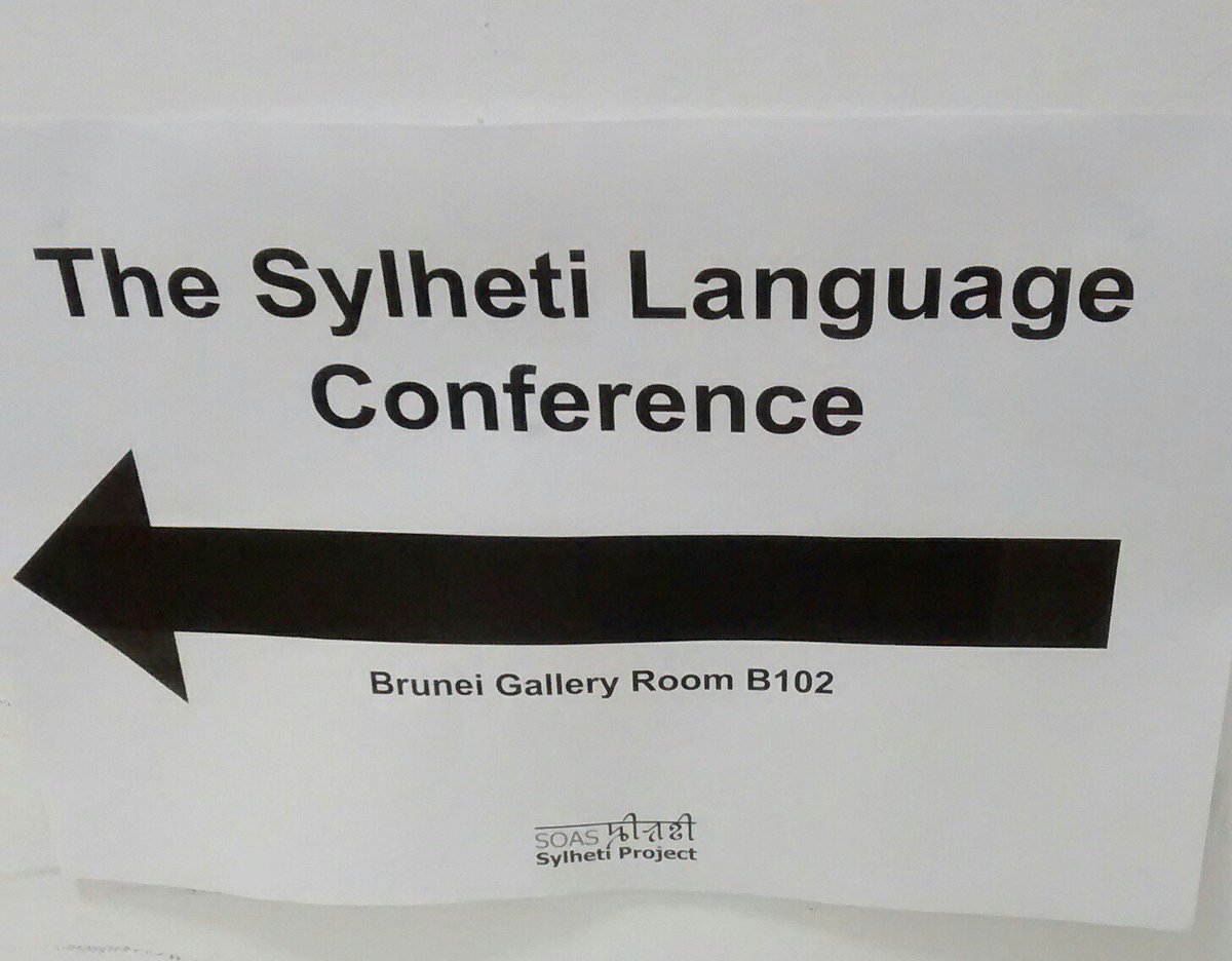 mark_sebba's tweet photo. Giving a presentation on orthography at this event at SOAS in London, at the invitation of the Sylheti Project https://t.co/YDo9IK2S5Z