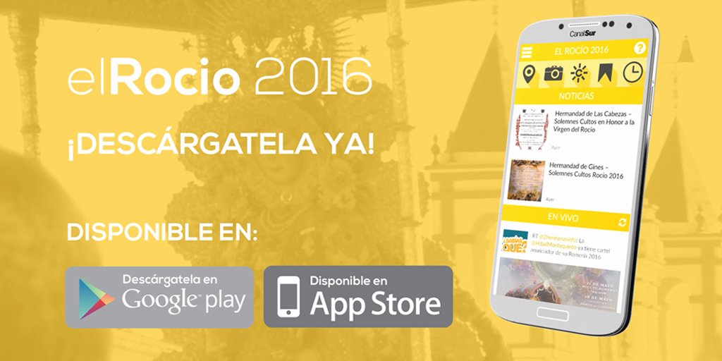 OXIKstudio's tweet photo. Descárgate la app #ElRocio16 de @canalsur Android https://t.co/wThbnIqmJd iOS https://t.co/3EYsWsSi6y #Rocio16 https://t.co/7QDTjIx139