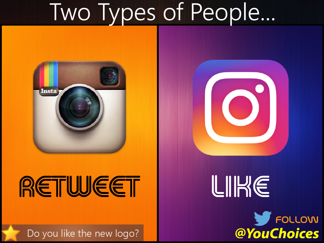 YouChoices's tweet image. Which Instagram?