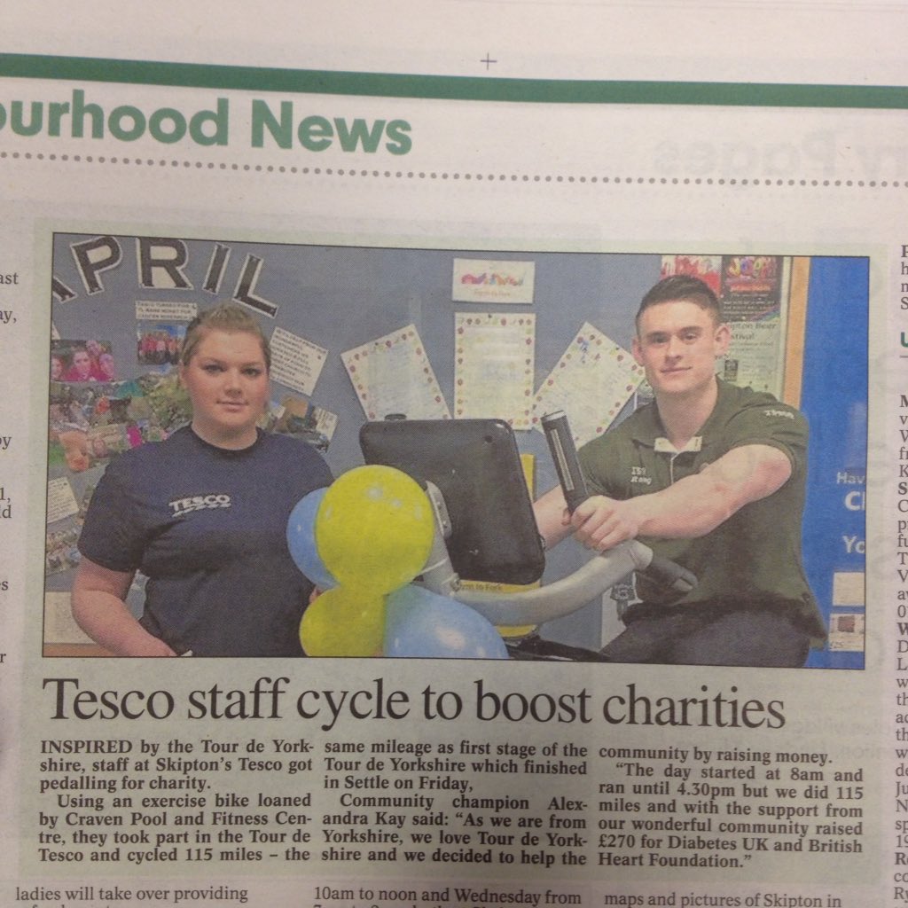 Great piece in the Craven herald again this week @TescoSkipton <a href="/hairyclairy45/">Claire Palmer</a> xxx