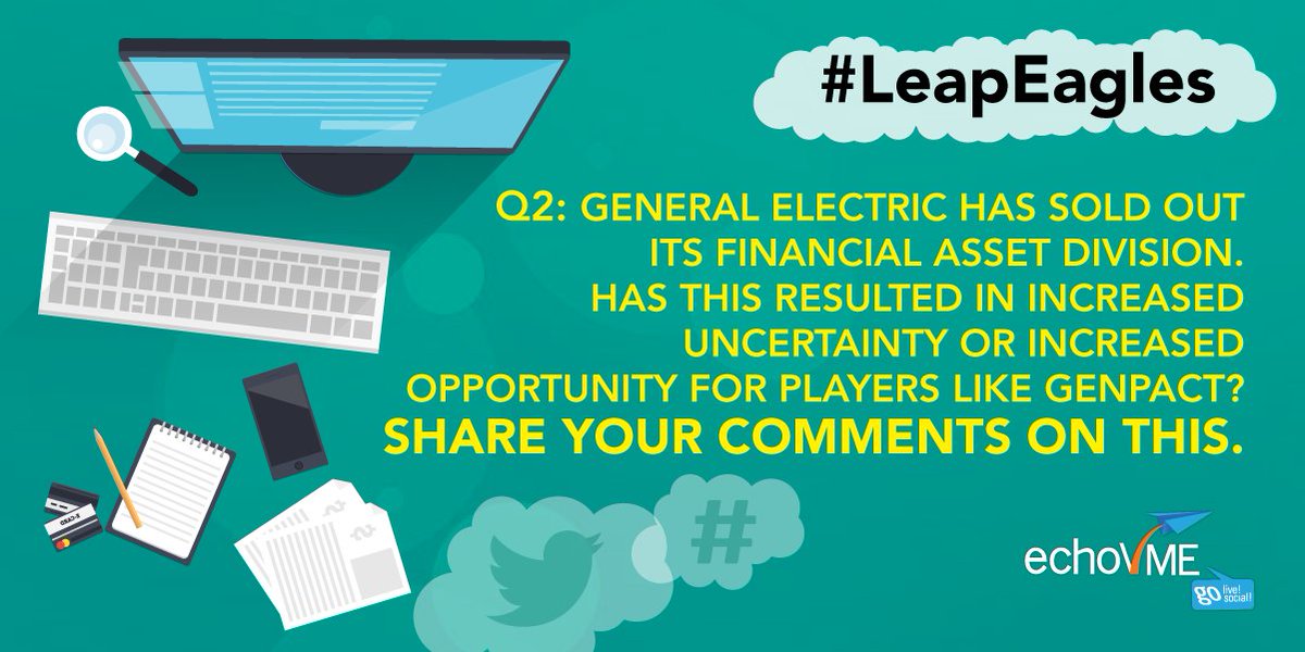 echoVME's tweet photo. Has GE's move resulted in increased uncertainty or increased opportunity for players like Genpact? #LeapEagles Q2 https://t.co/Rh3MQxZBsD