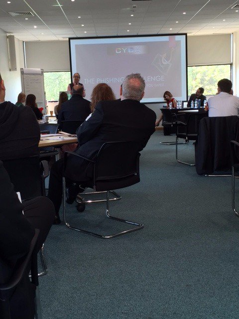 <a href="/Cyba3security/">CYBA3</a> With a great overview of #Phishing at the @YorkshireCSC <a href="/ycscevent/">YCSC Events</a> event!