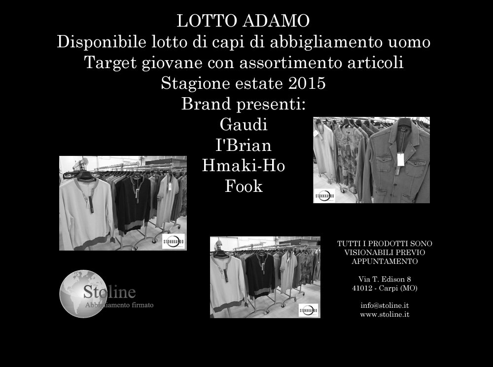 STOLINE_ITALIA's tweet photo. LOTTO ADAMO abbigliamento firmato uomo in STOCK #ingrossoabbigliamento #stock #occasioni #abbigliamentofirmato https://t.co/gkcci4w2Bn
