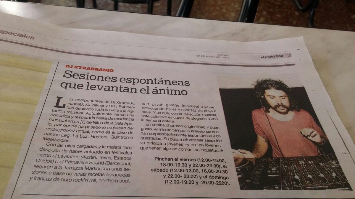 XtrarradioMusic's tweet photo. Tarde o temprano tenían que hablar de toda esta sabrosura. Nos vemos desde hoy hasta el domingo en #terrazamartini https://t.co/OFFAsn6yiU