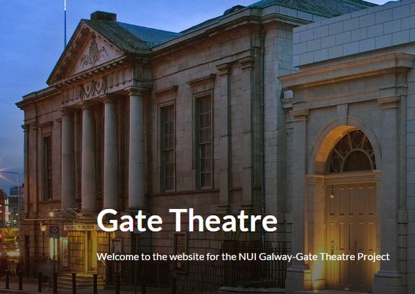 UniOfGalwayASC's tweet image. Delighted to partner w @GateTheatreDub to digitise &amp;amp; make available their amazing archive nuigalway.ie/gatetheatre/