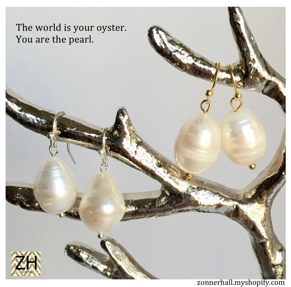 Zonnerhall's tweet image. Freshwater Pearl Drop Earrings in Gold &amp;amp; Silver at zonnerhall.myshopify.com #gigiandsugar #jewelry #prettyinpearls