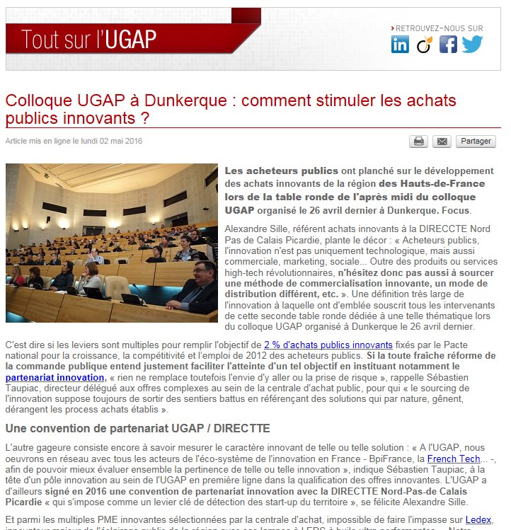 ugap's tweet image. #innovation au cœur des échanges lors du dernier colloque #ugap à #Dunkerque @ledexfr