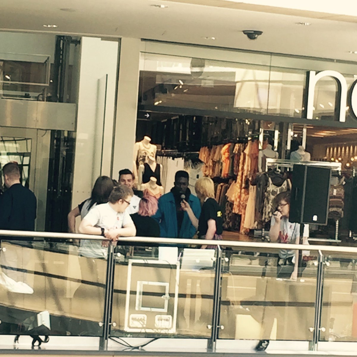 LCCCMJ's tweet photo. Roving student reporters interviewing at Trinity Shopping Centre. Great job! #EnterpriseFestival #LCC #journalism https://t.co/64Yo0gxrVl