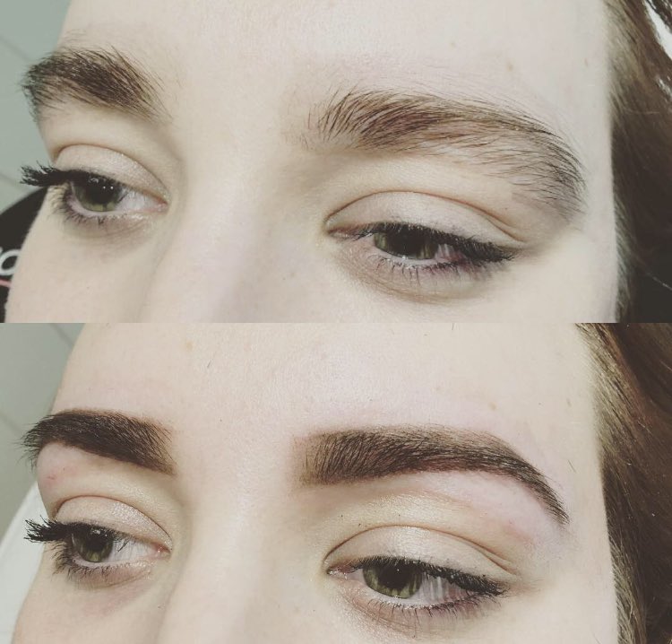 RosieFinlan's tweet photo. Total #brow transformation by @thebrowtech on Laura who had been growing her brows for 12 weeks! #Manchester #salon https://t.co/mL3dJslzVh