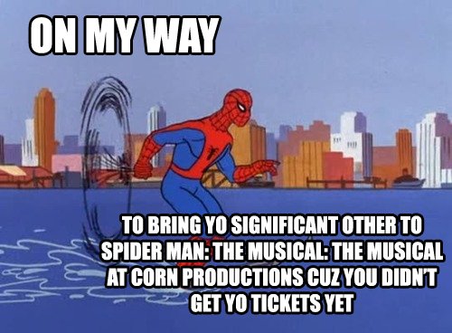 RossDavidChris's tweet photo. Hurry up and get yo tix! @CornProductions #spidermanthemusicalthemusical #cornproductions #chicago #byob #spiderman https://t.co/4ZCNKHMQdM