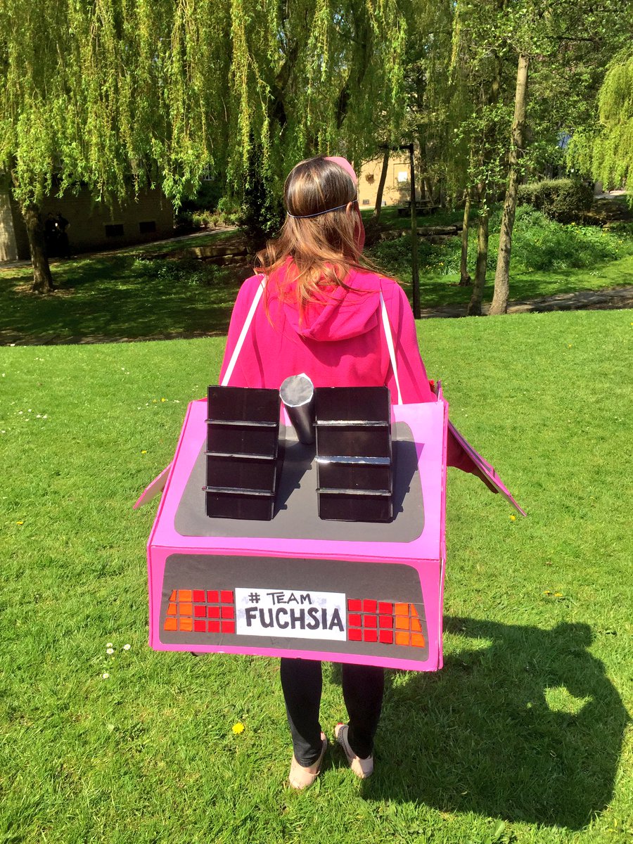 TeamFuchsiaUOB's tweet photo. @UniofBradford Introducing one of our team mascots... The Fuchsia Delorean.  #BackToTheFuchsia #EndOfYear2016 https://t.co/AoZkmIRp6t