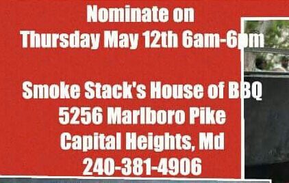 WHURfm's tweet image. This is the info needed to keep our DMV spot at the top of #NAwards2016 BEST BBQ @NeighborAwards