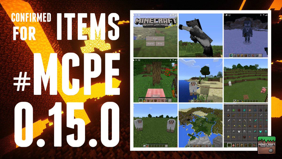 MinecraftPEBeta's tweet photo. Confirmed items and features for #MCPE 0.15.0! https://t.co/bNzc2mEp1m