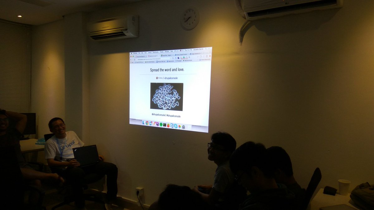 akuantok's tweet image. #drupalconsole presentation on jakarta drupal meetup. @drupalconsole