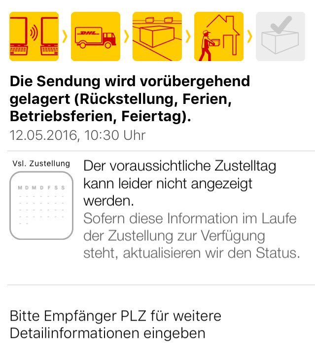 Liebes <a href="/DHLPaket/">DHL Paket</a> Team. Was hat dieser Status zu bedeuten?