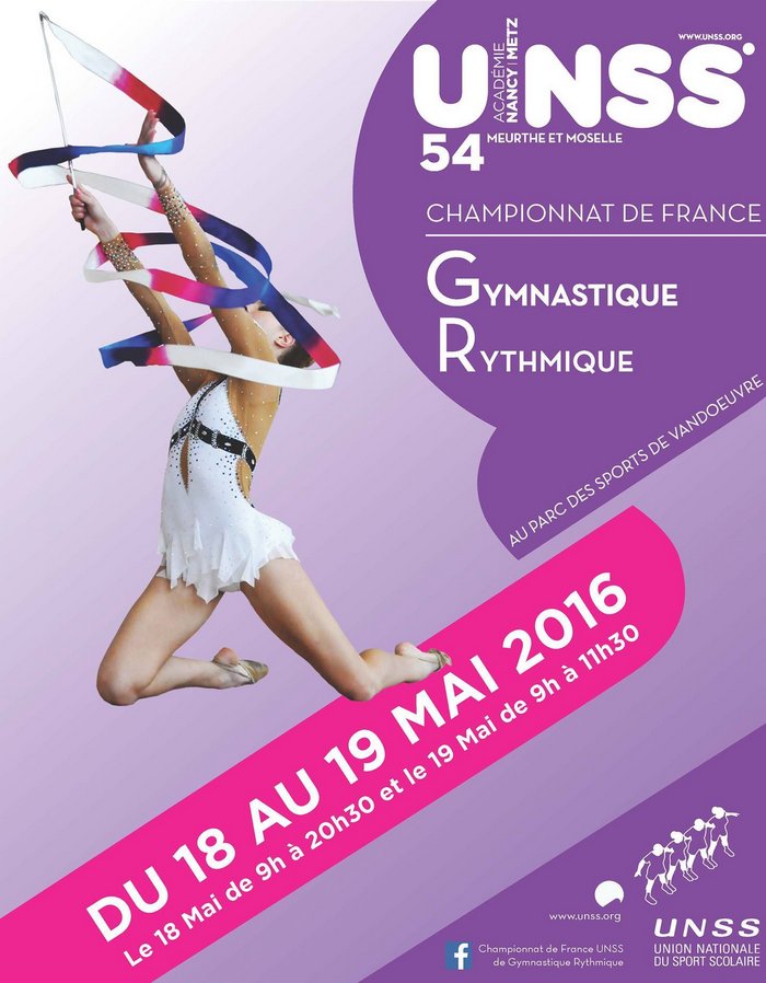 Le #FranceUNSS de #Gymnastique Rythmique aura lieu les 18 et 19 Mai du côté de <a href="/Unss54/">UNSS Meurthe&Moselle</a> <a href="/unssncymtz/">UNSS_Nancy-Metz</a> ! #Gym