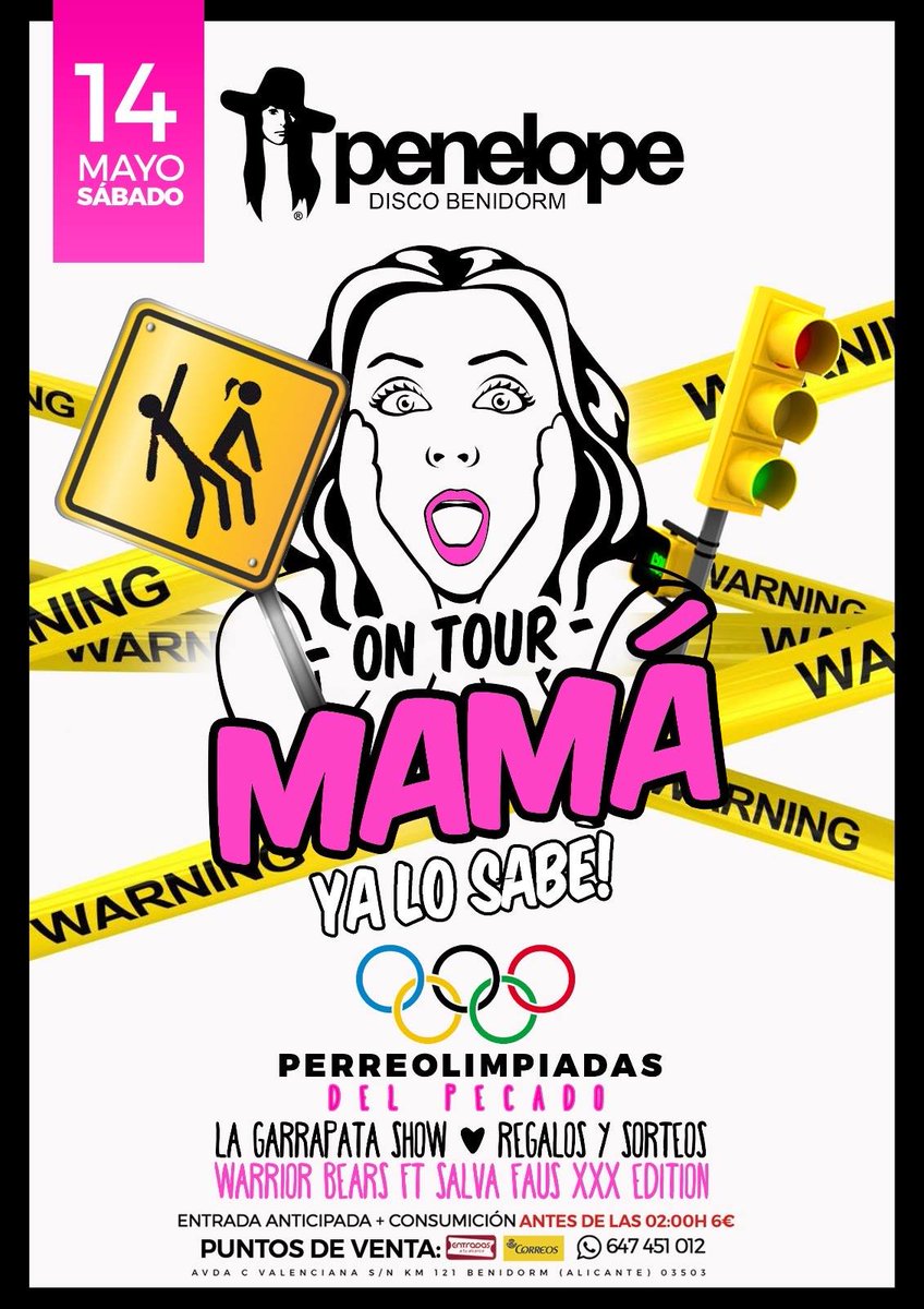 Este sábado regresa #MamáYaLoSabe a #Penelope #Benidorm Hazte ya con tu anticipada!