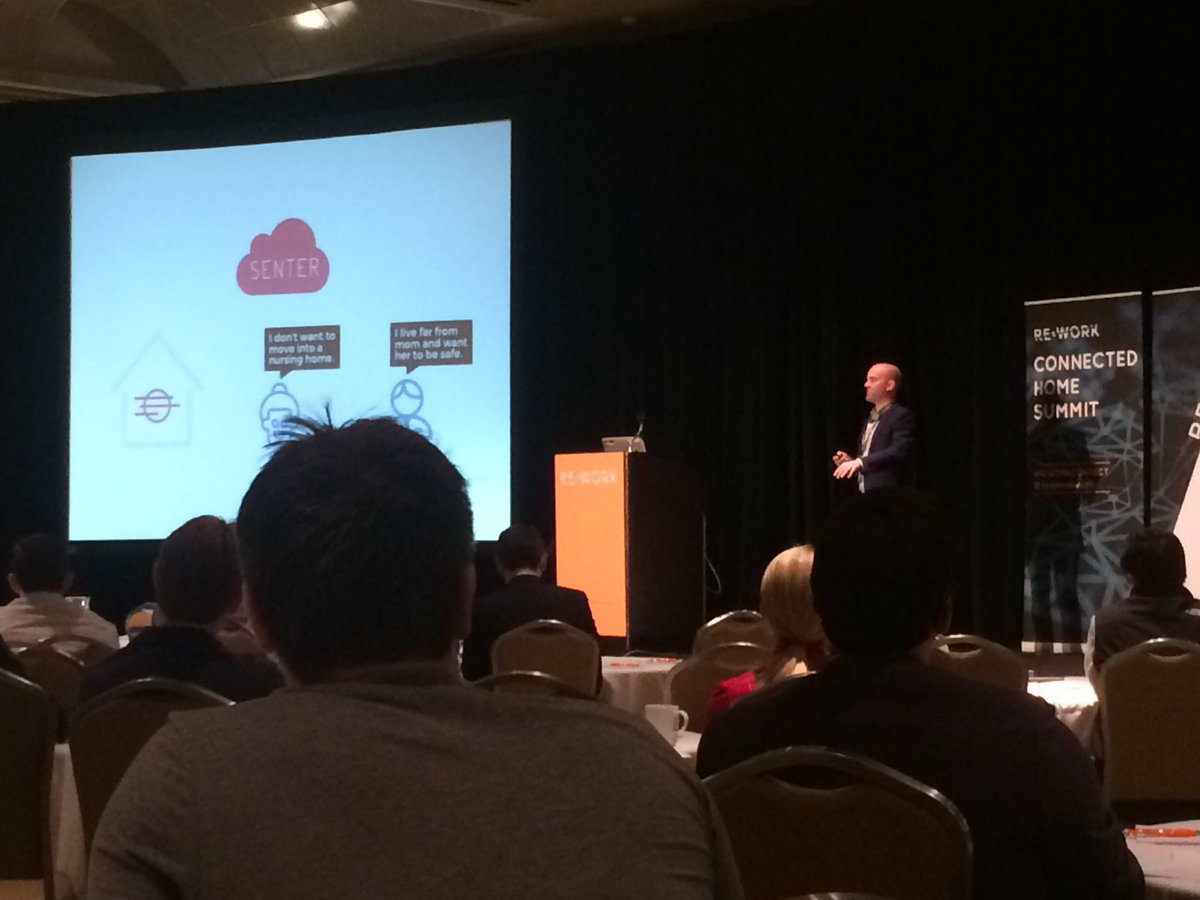 teamrework's tweet image. First up at the #ConnectedHome Summit is @seanlorenz @SenterIoT! #reworkconnect #iot #smarthome