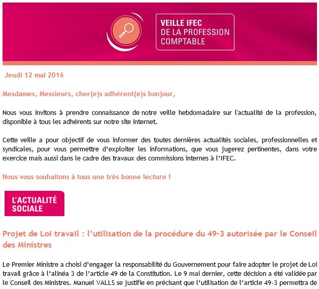 #VeilleIFEC : adhérents, découvrez-la en ligne bit.ly/VeilleIFEC #IFECMag #simplification #impots #SPE #audit
