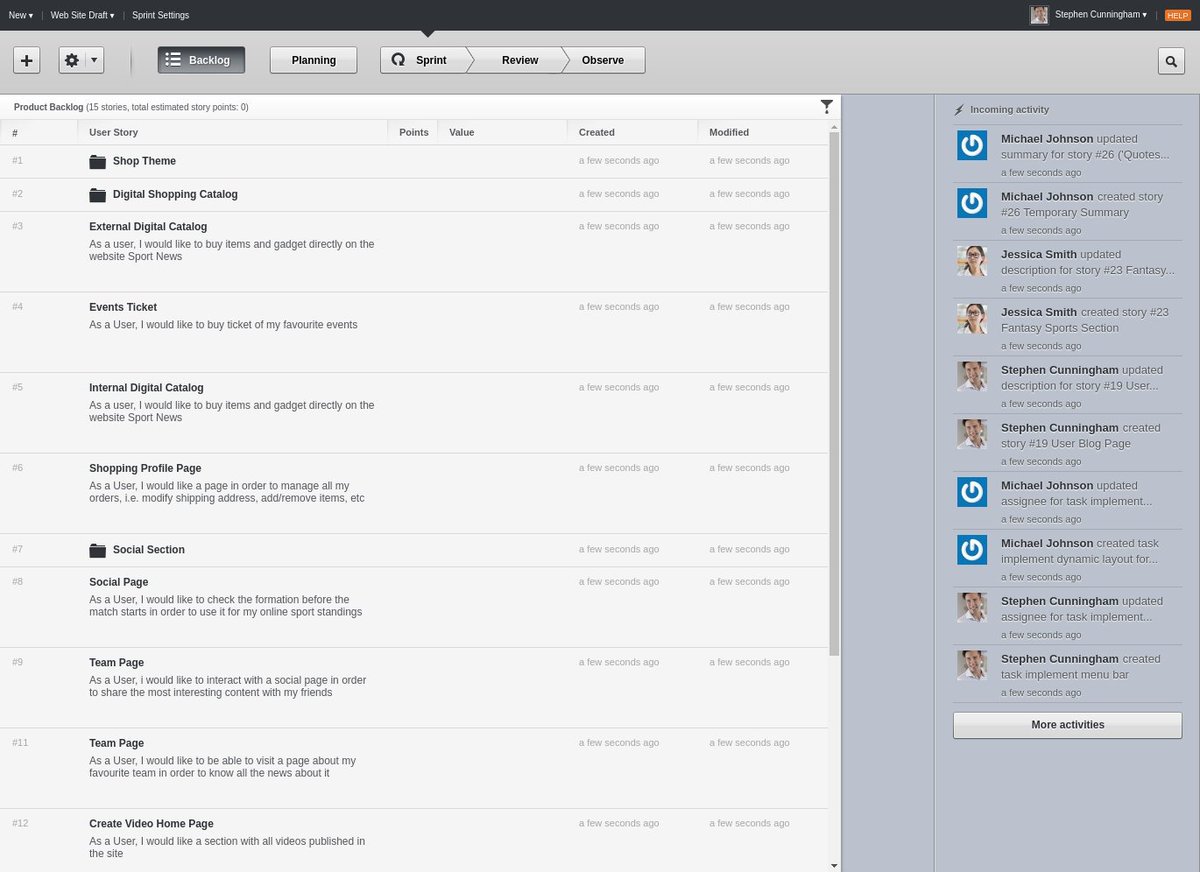 In the detailed backlog view you can sort your backlog stories according to different criteria #productowner #tips
