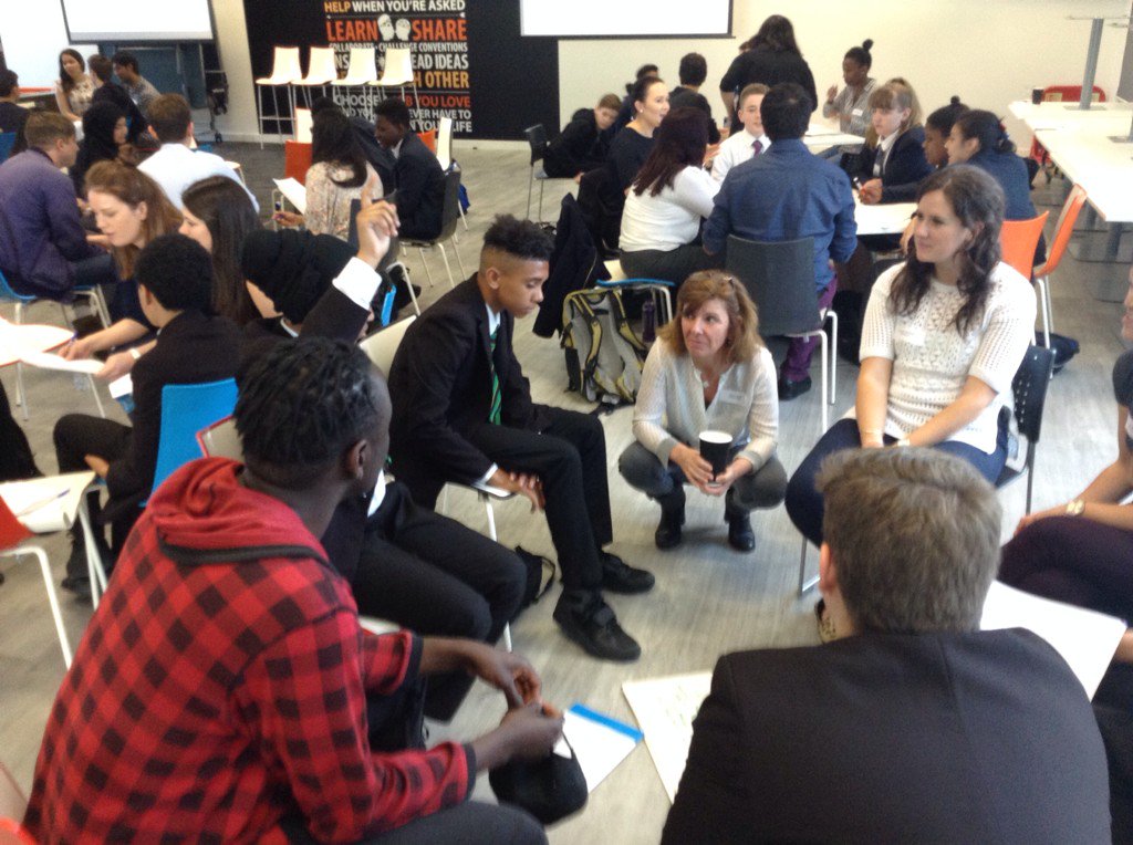 MrConwayAllen's tweet photo. Our year 9 budding entrepreneurs being put through their paces by their mentors! @LeytonstoneSch @VisionpathSkill https://t.co/k5YYcuPU38