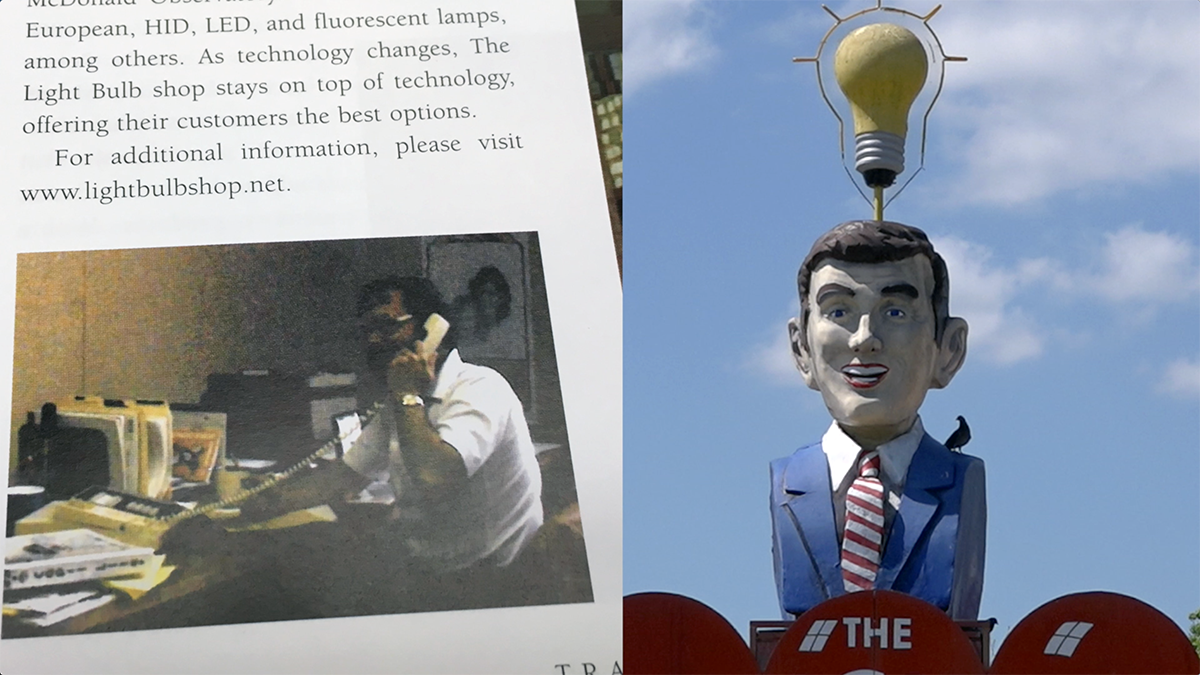 Reagan Outdoor Adv. (@reaganoutdoor) on Twitter photo Did you know <a href="/lightbulbshoptx/">The Light Bulb Shop</a>'s iconic "Light Bulb Ed" was designed after owner, Edwin McGary? #throwbackthursday Did you know <a href="/lightbulbshoptx/">The Light Bulb Shop</a>'s iconic "Light Bulb Ed" was designed after owner, Edwin McGary? #throwbackthursday