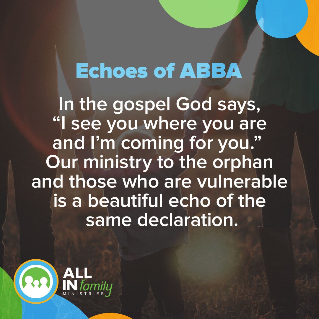 In the gospel God says, “I see you where you are and I’m coming for you.”