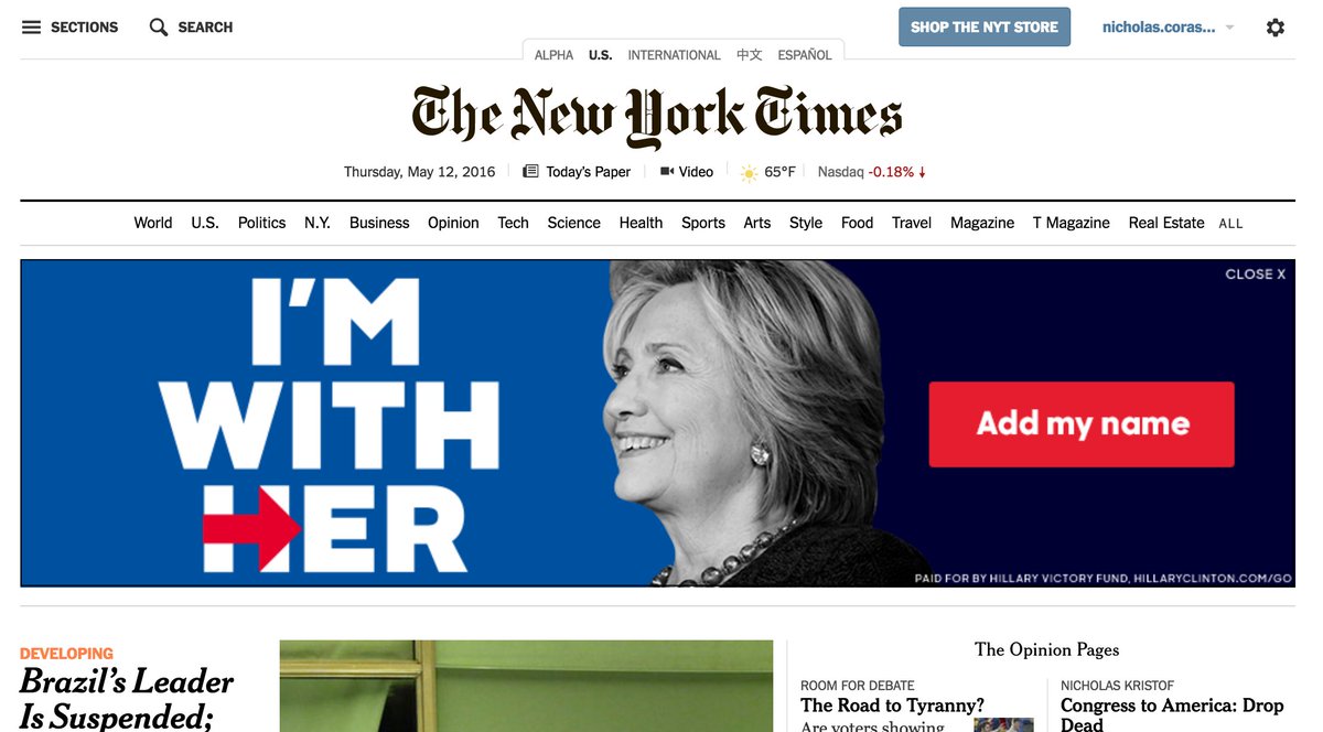 Nick Corasaniti On Twitter Clinton Campaign With A Fairly