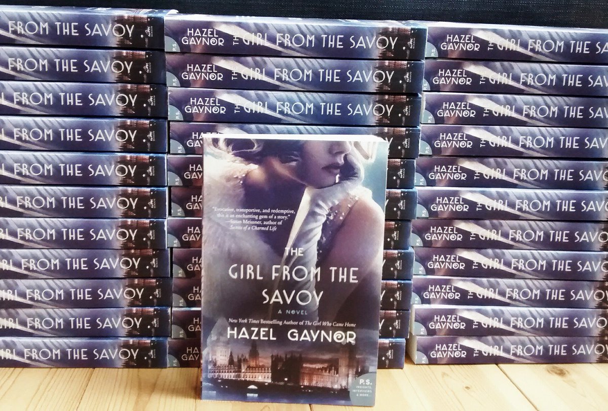 Hazel Gaynor (@hazelgaynor) on Twitter photo Books! One month to go! Pre-order links at tinyurl.com/z33yrey 😊📚🍸 #TheGirlFromTheSavoy #excitement <a href="/Morrow_PB/">WilliamMorrowPB</a> Books! One month to go! Pre-order links at tinyurl.com/z33yrey 😊📚🍸 #TheGirlFromTheSavoy #excitement <a href="/Morrow_PB/">WilliamMorrowPB</a>
